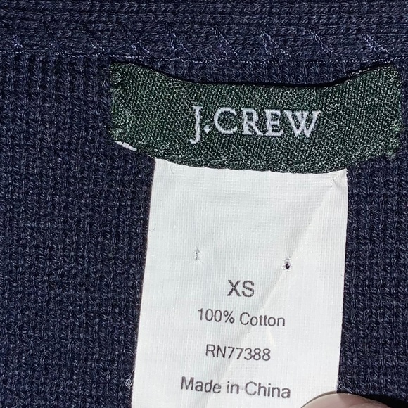J.Crew Navy Blue Sweater with Buttons in Front - Picture 3 of 9
